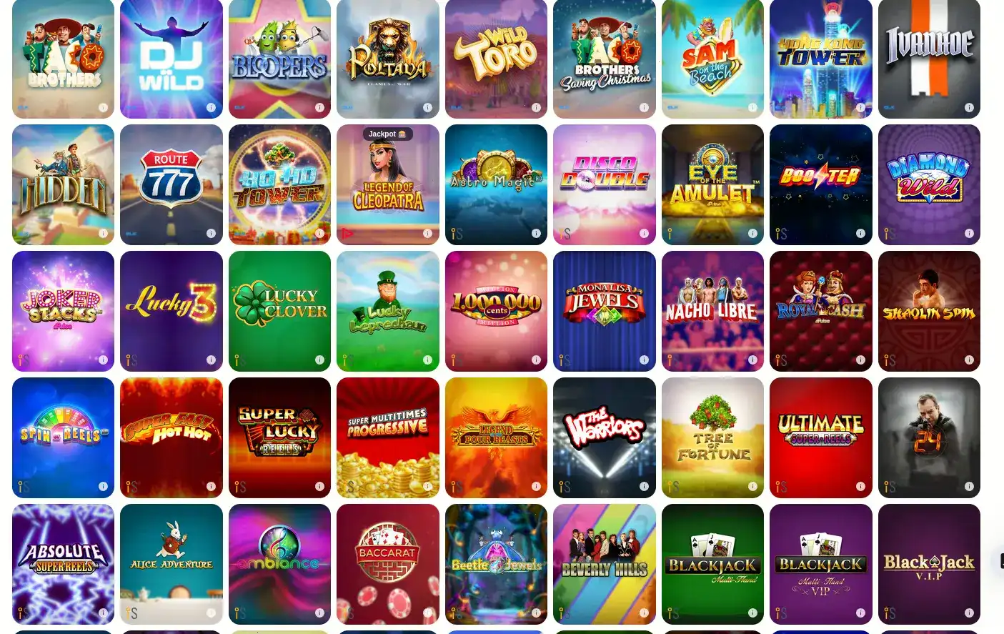 Интерфейс игровых автоматов Fresh casino на экране